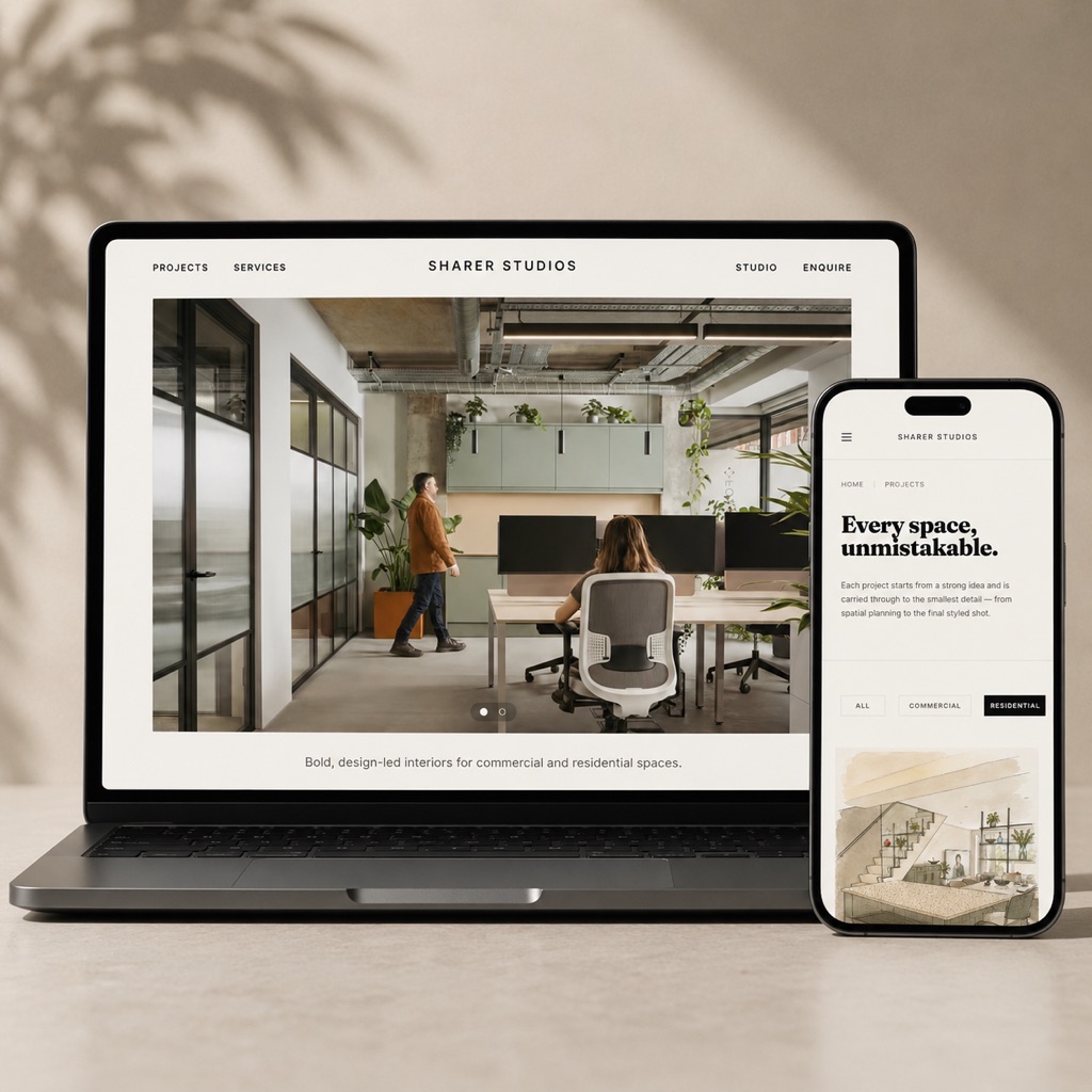 Sharer Studios homepage