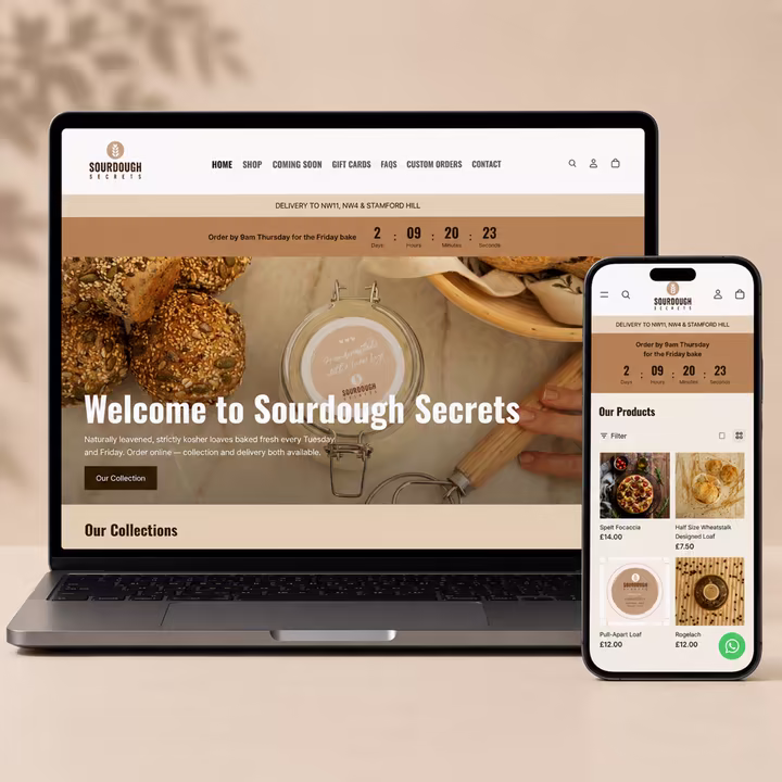 Sourdough Secrets Shopify store