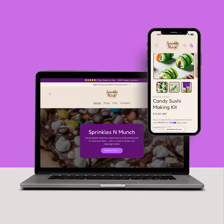 Sprinkles N Munch homepage